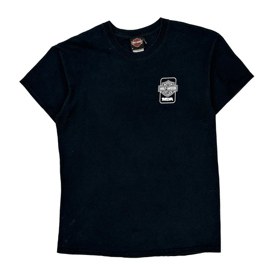 Kansas City Open House Harley Davidson Graphic T-Shirt - Medium Black Cotton