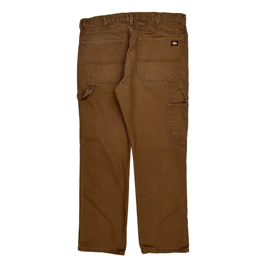 Dickies Carpenter Trousers - 36W 30L Brown Cotton