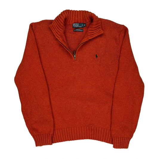 Polo By Ralph Lauren 1/4 Zip - XL Orange Cotton