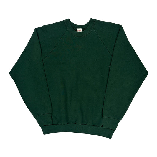 Made In USA 90S Blank Fruit Of The Loom Sweatshirt - XL Green Cotton Blend