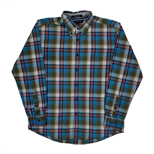 Vintage Tommy Hilfiger Checked Shirt - Large Multicoloured Cotton