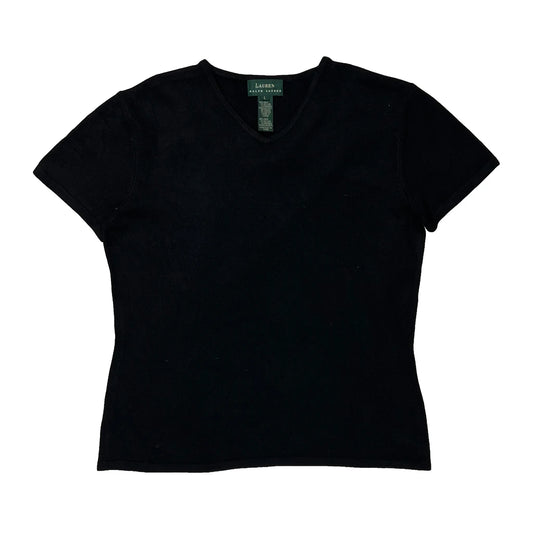 Ralph Lauren Top - Large Black Silk Blend