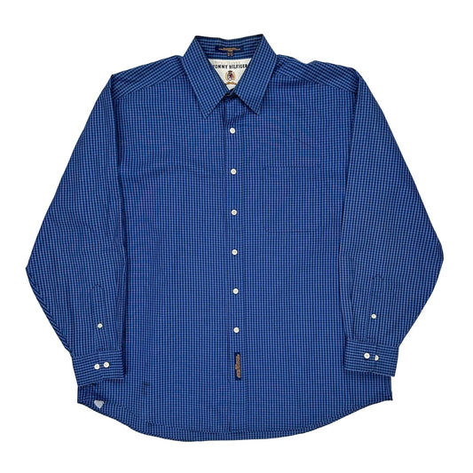 Tommy Hilfiger Checked Shirt - XL Blue Cotton
