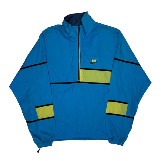 Nike Windbreaker - Large Blue Polyester