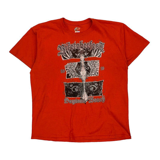 Daytona Beach Winners Circle Graphic T-Shirt - XL Red Cotton