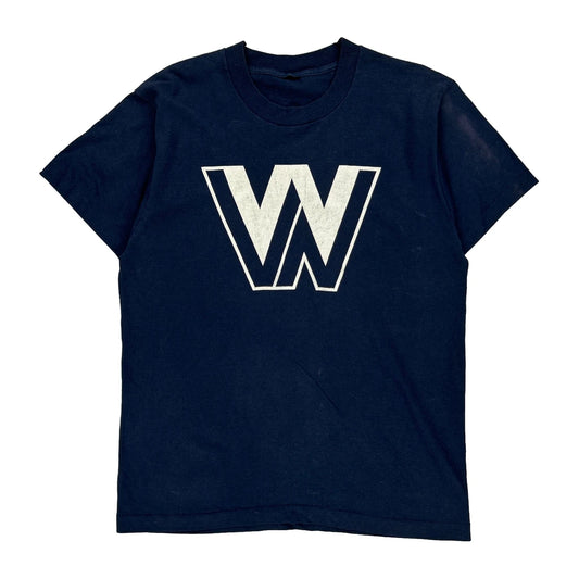 18 Unbranded Single Stitch T-Shirt - Large Navy Cotton