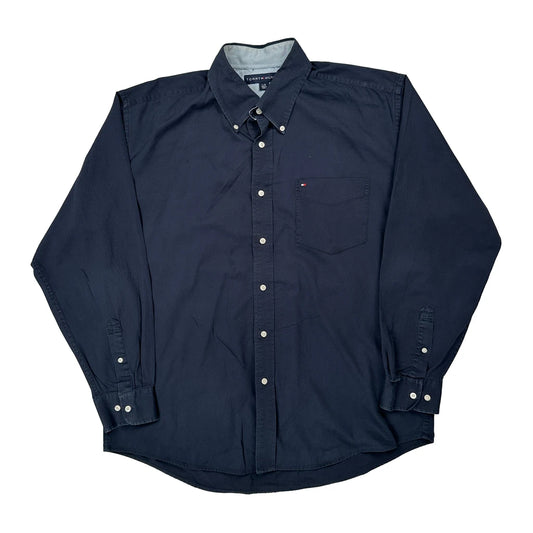 Vintage Tommy Hilfiger Shirt - Large Navy Cotton
