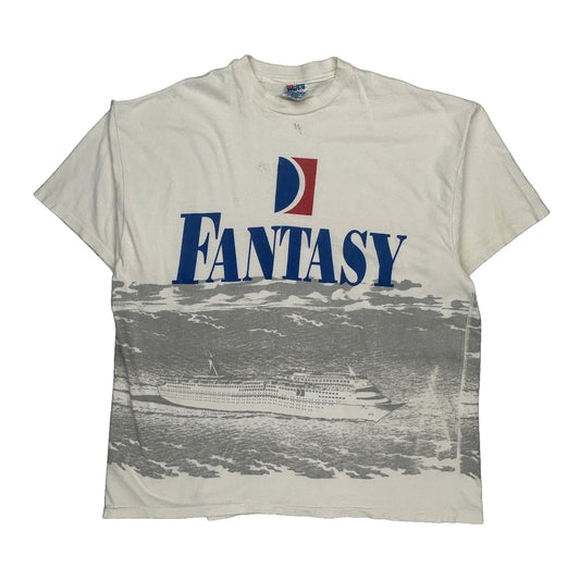 Cruise Ship Hanes Single Stitch T-Shirt - 2XL White Cotton