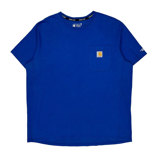 Carhartt T-Shirt - Large Blue Cotton
