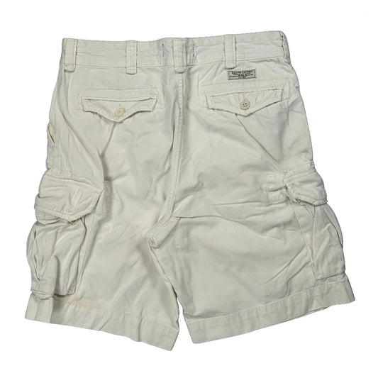 Polo By Ralph Lauren Cargo Shorts - 32W 10L White Cotton
