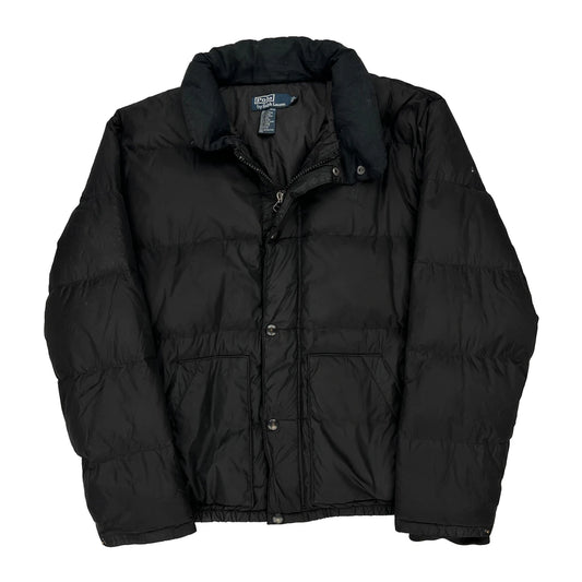 Polo By Ralph Lauren Puffer - Large Black Nylon