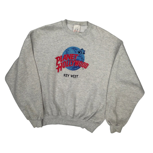 Planet Hollywood Graphic Sweatshirt - XL Grey Cotton
