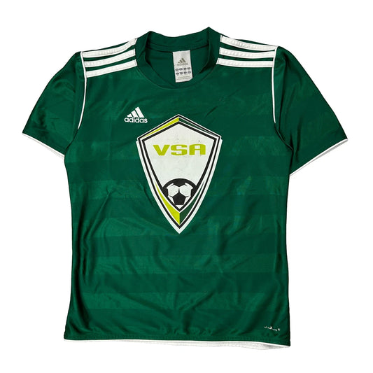 Age 13-14 Adidas Football Shirt - Large Green Polyester