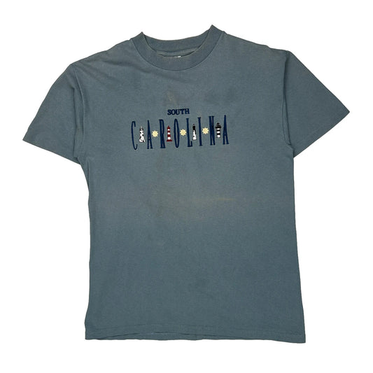 South Carolina Unbranded Graphic T-Shirt - Medium Blue Cotton