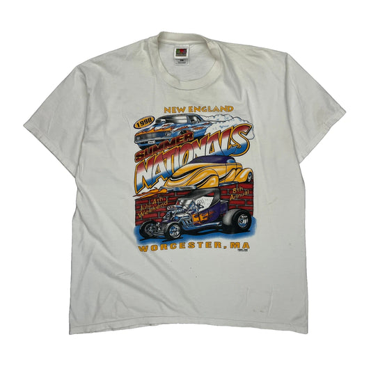 Fruit Of The Loom Graphic T-Shirt - XL White Cotton