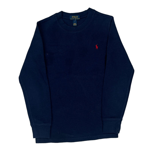 Age 6 Polo By Ralph Lauren Long Sleeve T-Shirt - Small Navy Cotton