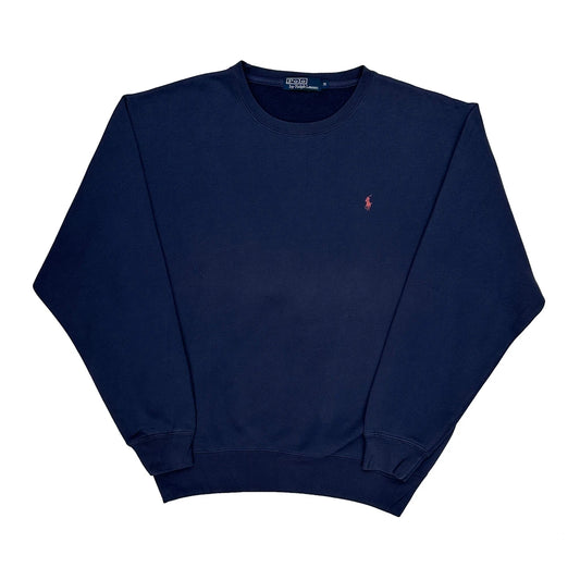Polo By Ralph Lauren Sweatshirt - Medium Navy Cotton