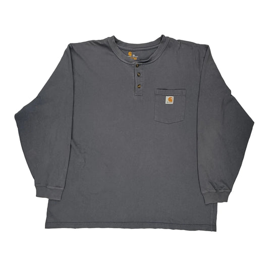 Carhartt Long Sleeve T-Shirt - 3XL Grey Cotton