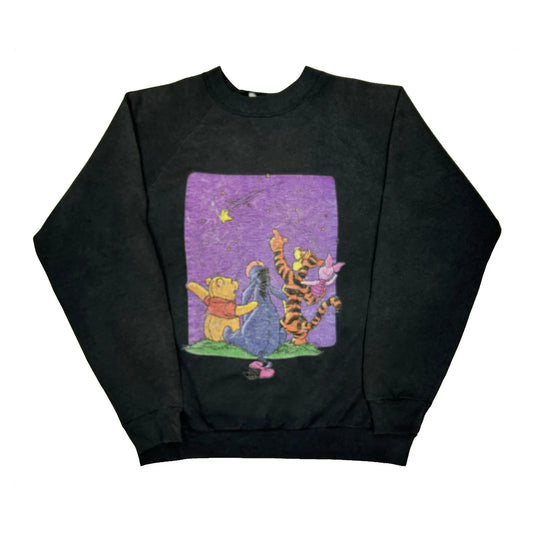 Disney Cartoon Sweatshirt - Medium Black Cotton