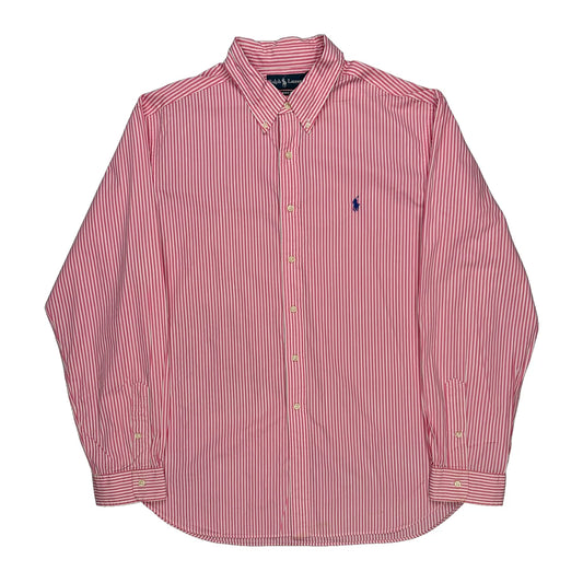 Ralph Lauren Striped Shirt - 2XL Red Cotton