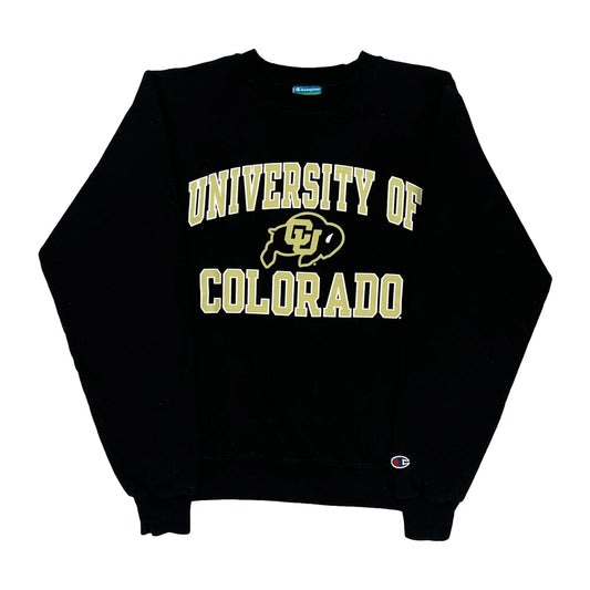 University Of Colorado Champion Sweatshirt - XS Black Cotton Blend