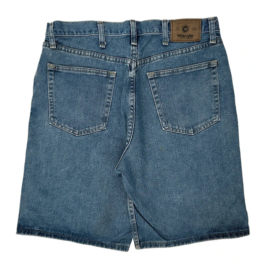 Wrangler Denim Shorts - 32W 10L Blue Cotton