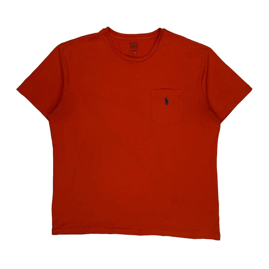 Polo By Ralph Lauren T-Shirt - Large Orange Cotton
