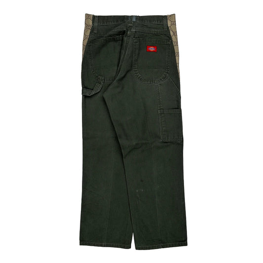 Dickies Custom Gucci Carpenter Trousers - 29W 29L Green Cotton