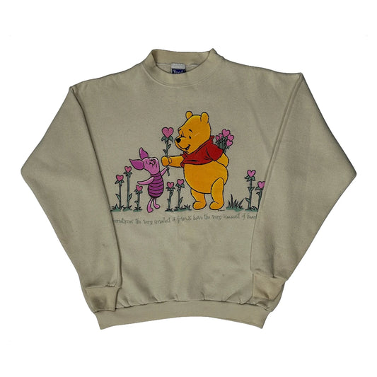 Winnie The Pooh Cartoon Sweatshirt - Medium Beige Cotton Blend