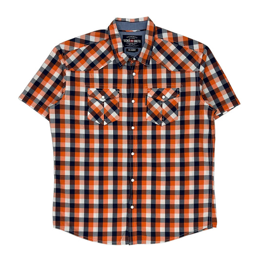 Ecko Unltd Checked Short Sleeve Shirt - XL Multicoloured Cotton