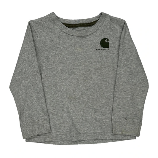 Age 2 Carhartt Graphic Long Sleeve T-Shirt - XS Grey Cotton