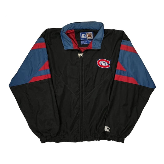 Canadiens Starter Windbreaker - XL Black Nylon