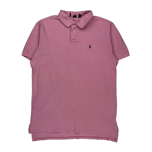 Polo By Ralph Lauren Polo Shirt - Large Pink Cotton