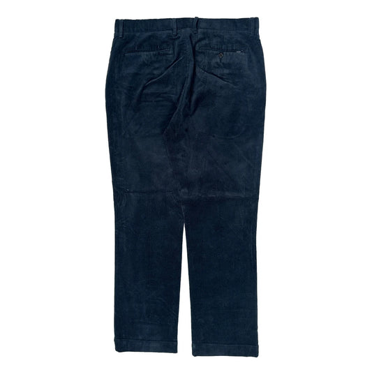 Vintage Polo By Ralph Lauren Classic Fit Cord Trousers - 34W 31L Navy Corduroy