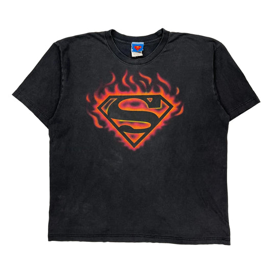 Superman Graphic T-Shirt - XL Black Cotton