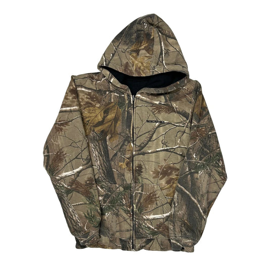 Vintage Camouflage Winchester Hoodie - Small Camo Polyester