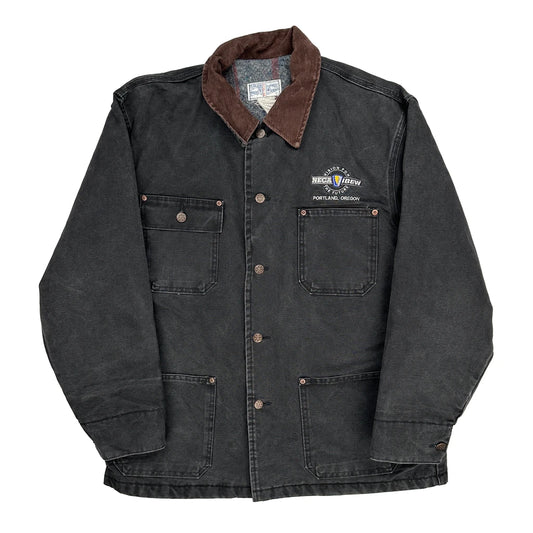Portland, Oregon Union Blues Chore Jacket - Large Black Cotton