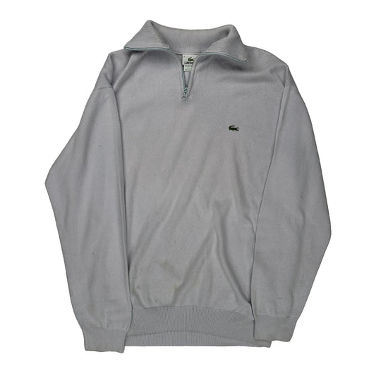Lacoste 1/4 Zip - XL Grey Cotton