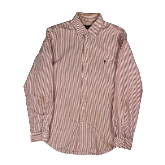 Ralph Lauren Striped Shirt - Medium Red Cotton