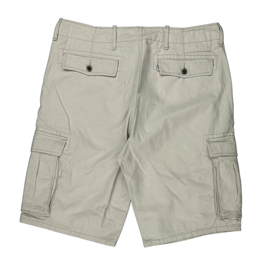 American Eagle Cargo Shorts - 34W 11L Beige Cotton