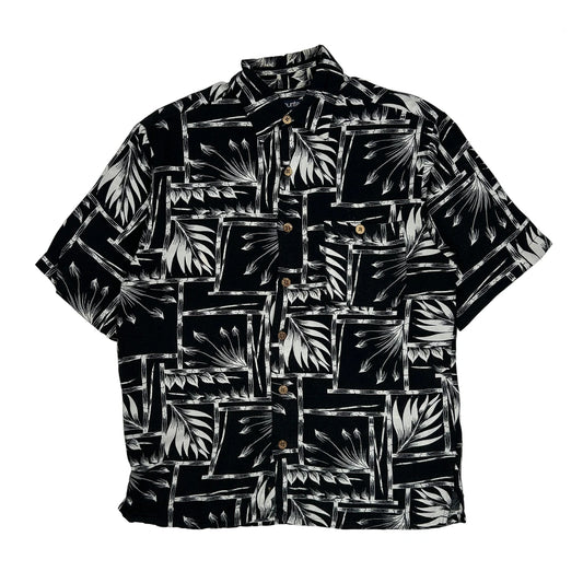 Puritan Hawaiian Shirt - Small Black Viscose