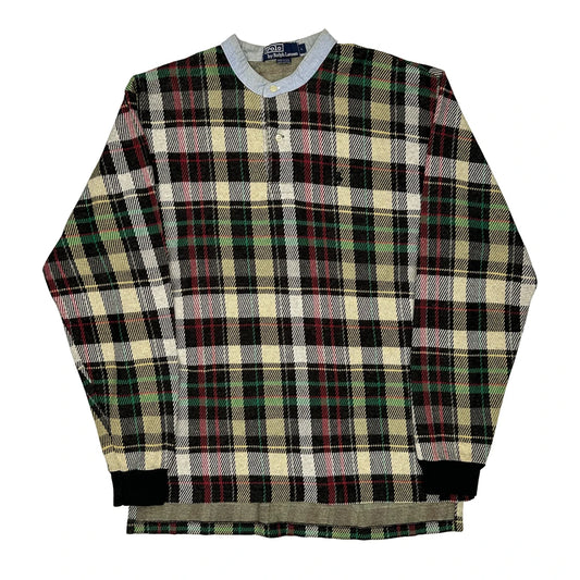 Polo By Ralph Lauren Checked Long Sleeve T-Shirt - Large Multicoloured Cotton