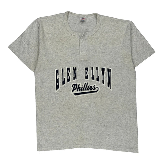 Glen Ellyn Phillies Soffe Single Stitch Jersey - Large Grey Polyester Blend