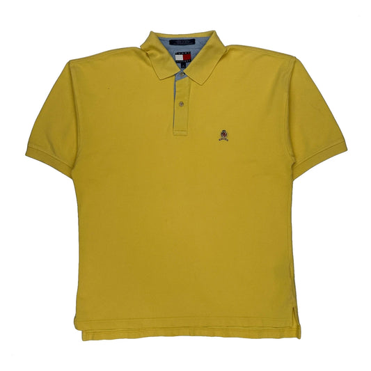 Vintage None Tommy Hilfiger Polo Shirt - XL Yellow Cotton