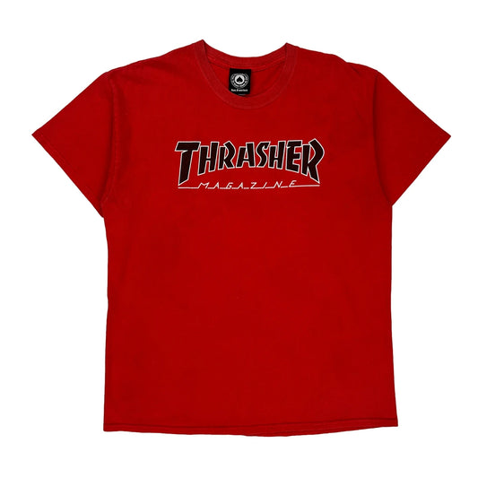Thrasher Graphic T-Shirt - Large Red Cotton