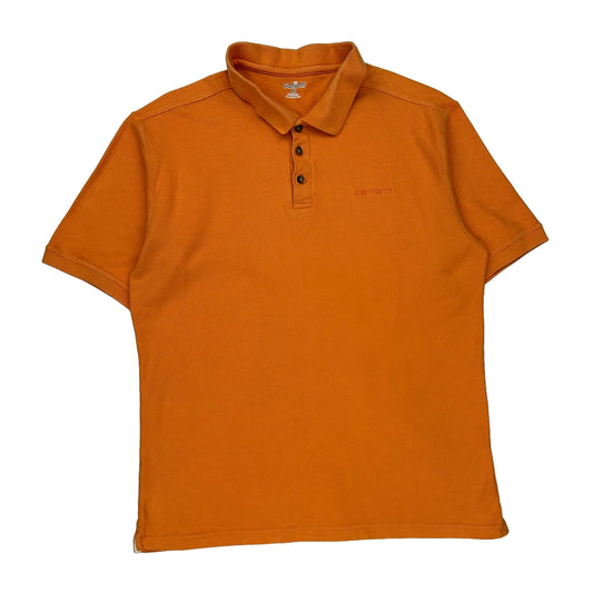 Carhartt Polo Shirt - XL Orange Cotton