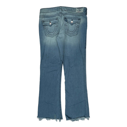 True Religion Flared Jeans - 35W UK 14 Light Wash Cotton