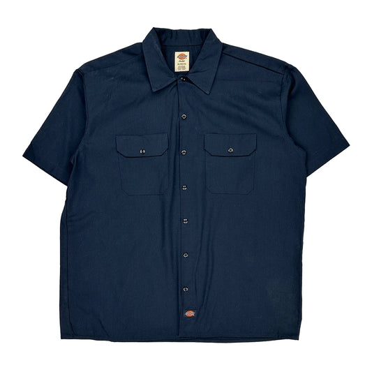 Dickies Short Sleeve Shirt - XL Navy Cotton