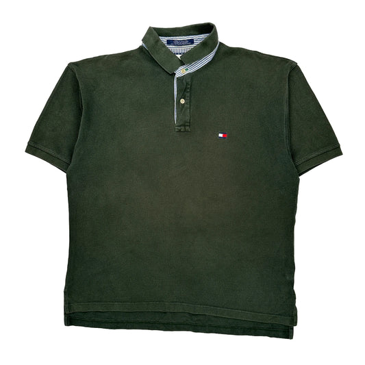Tommy Hilfiger Polo Shirt - XL Green Cotton