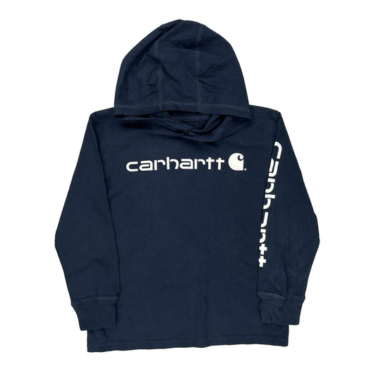 Age 8-10 Carhartt Hoodie - Small Navy Cotton